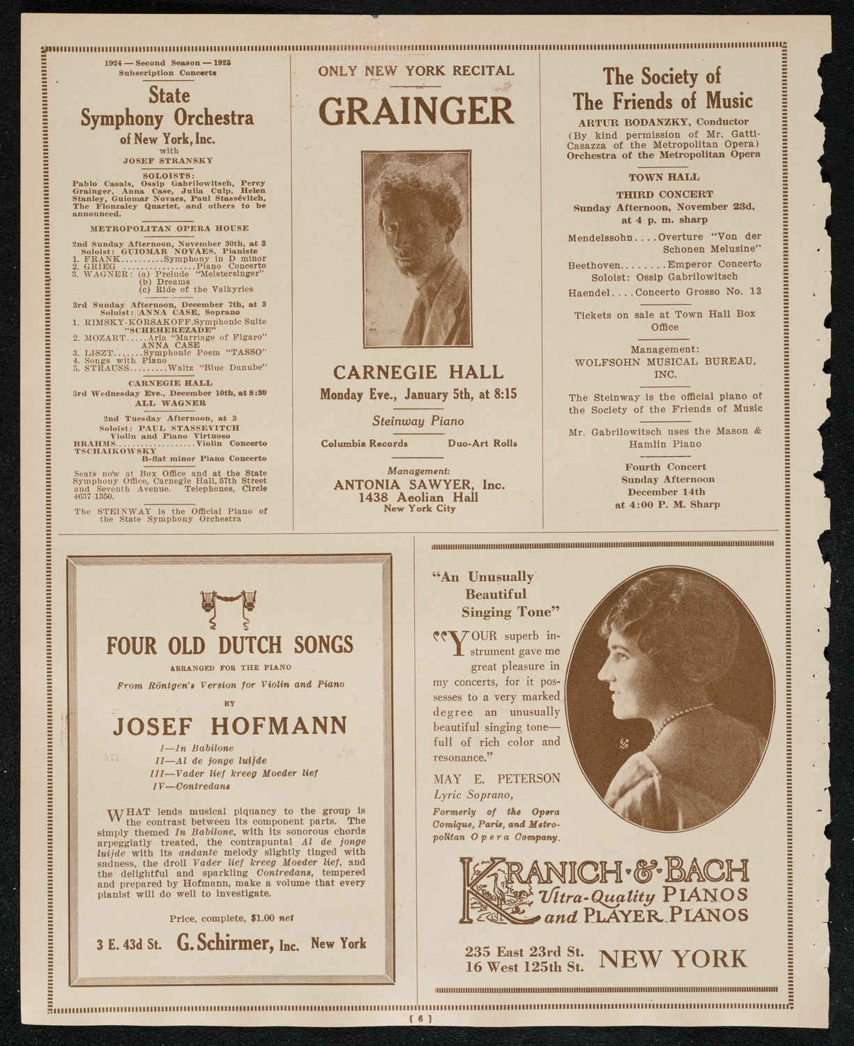 Maud Morgan Golden Jubilee Concert, November 22, 1924, program page 6