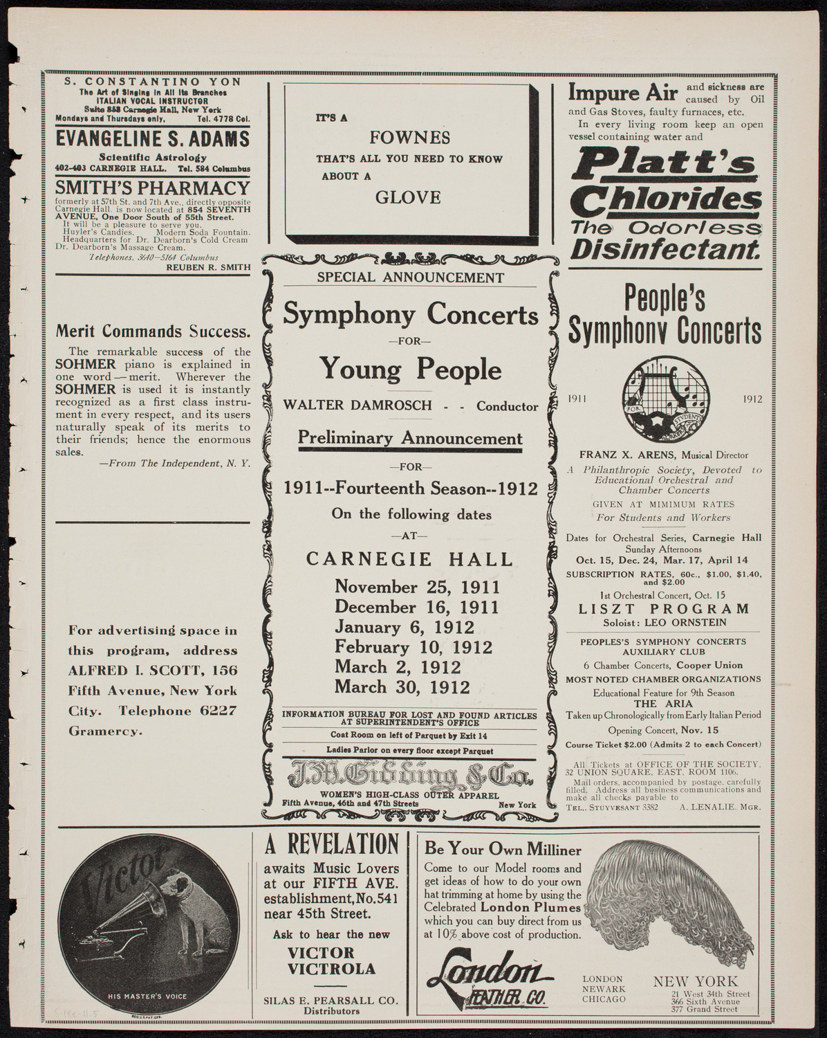 Danish Student Singers from the Royal University of Copenhagen, May 18, 1911, program page 9