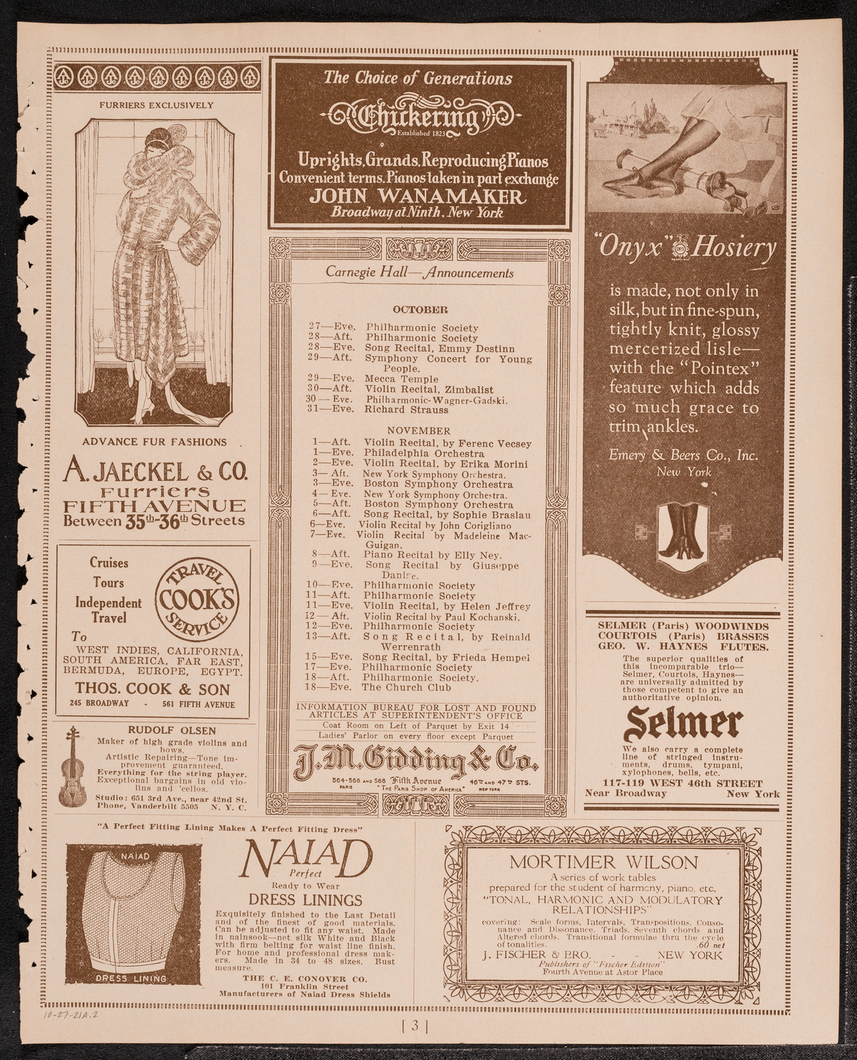 Roosevelt Patriotic Pagaent, October 27, 1921, program page 3