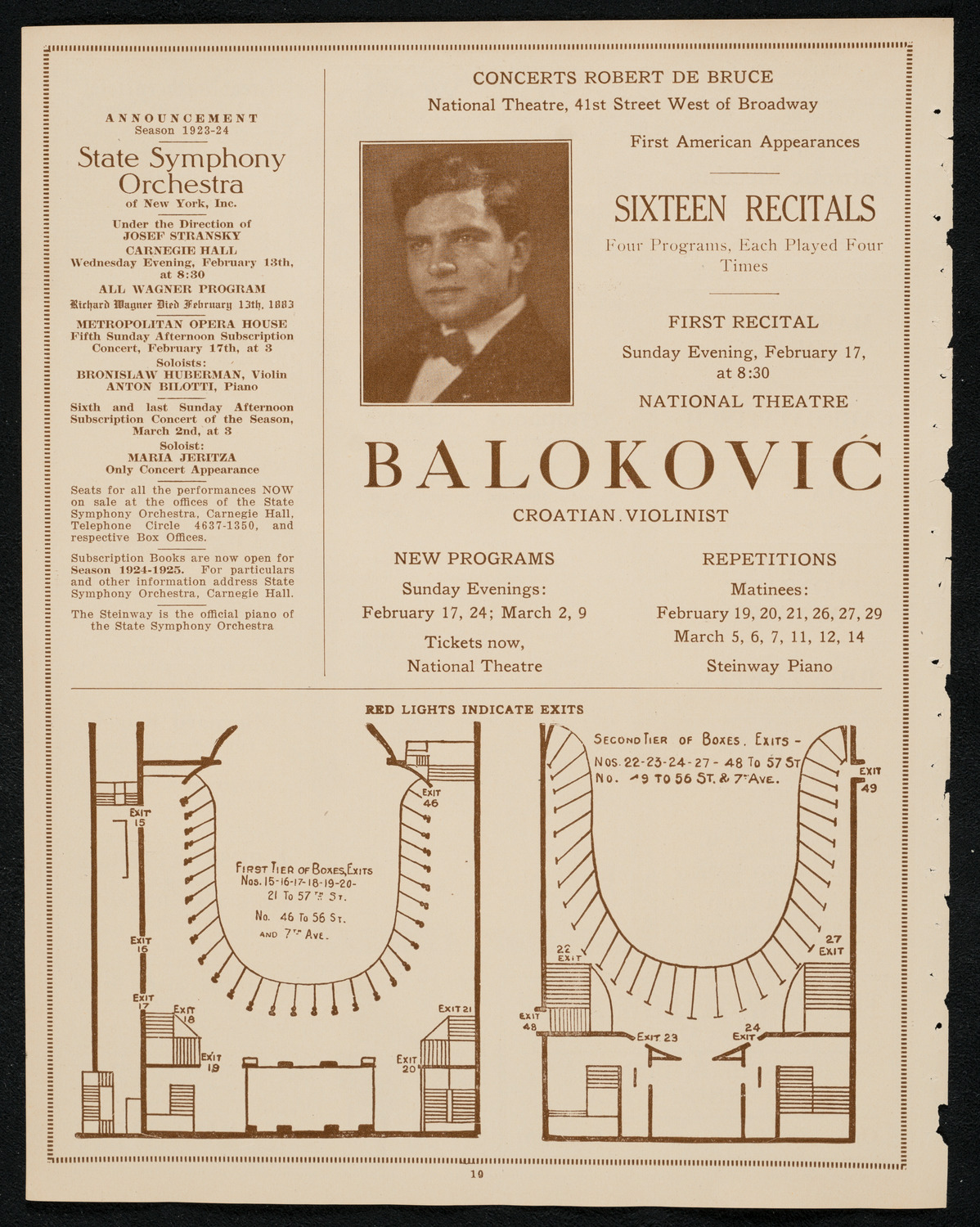 New York Philharmonic, February 10, 1924, program page 10