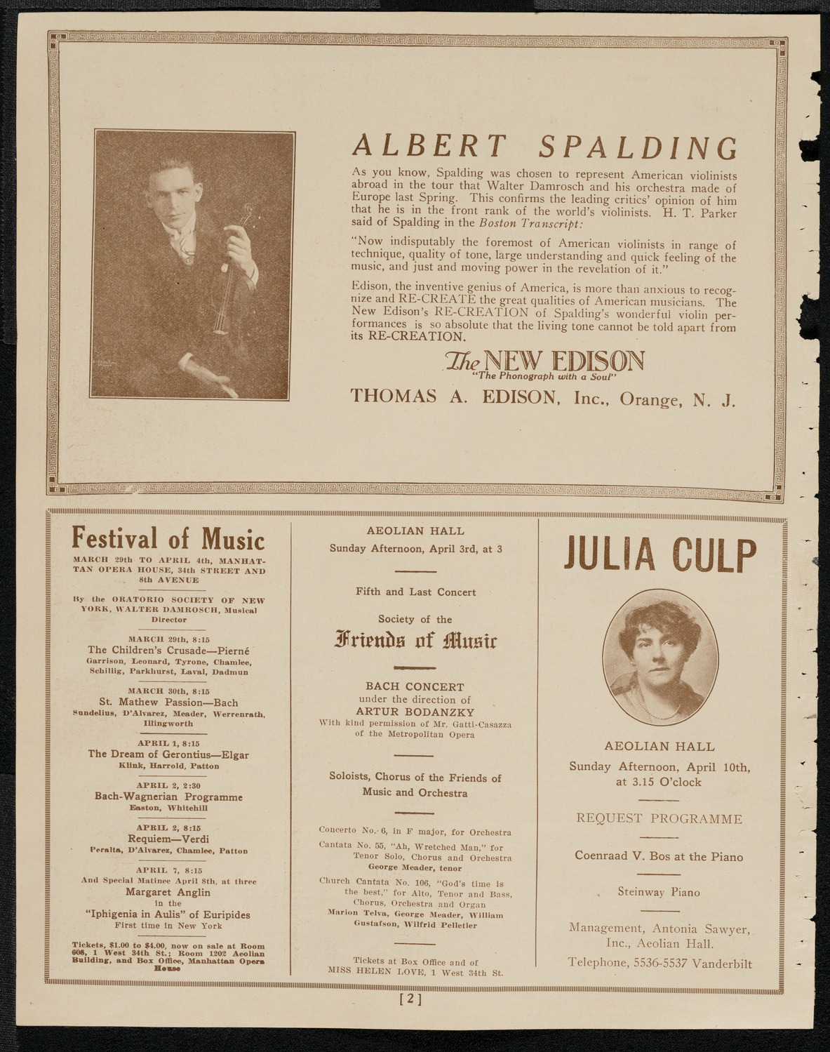 Debate: United States-Russian Policy, March 27, 1921, program page 2