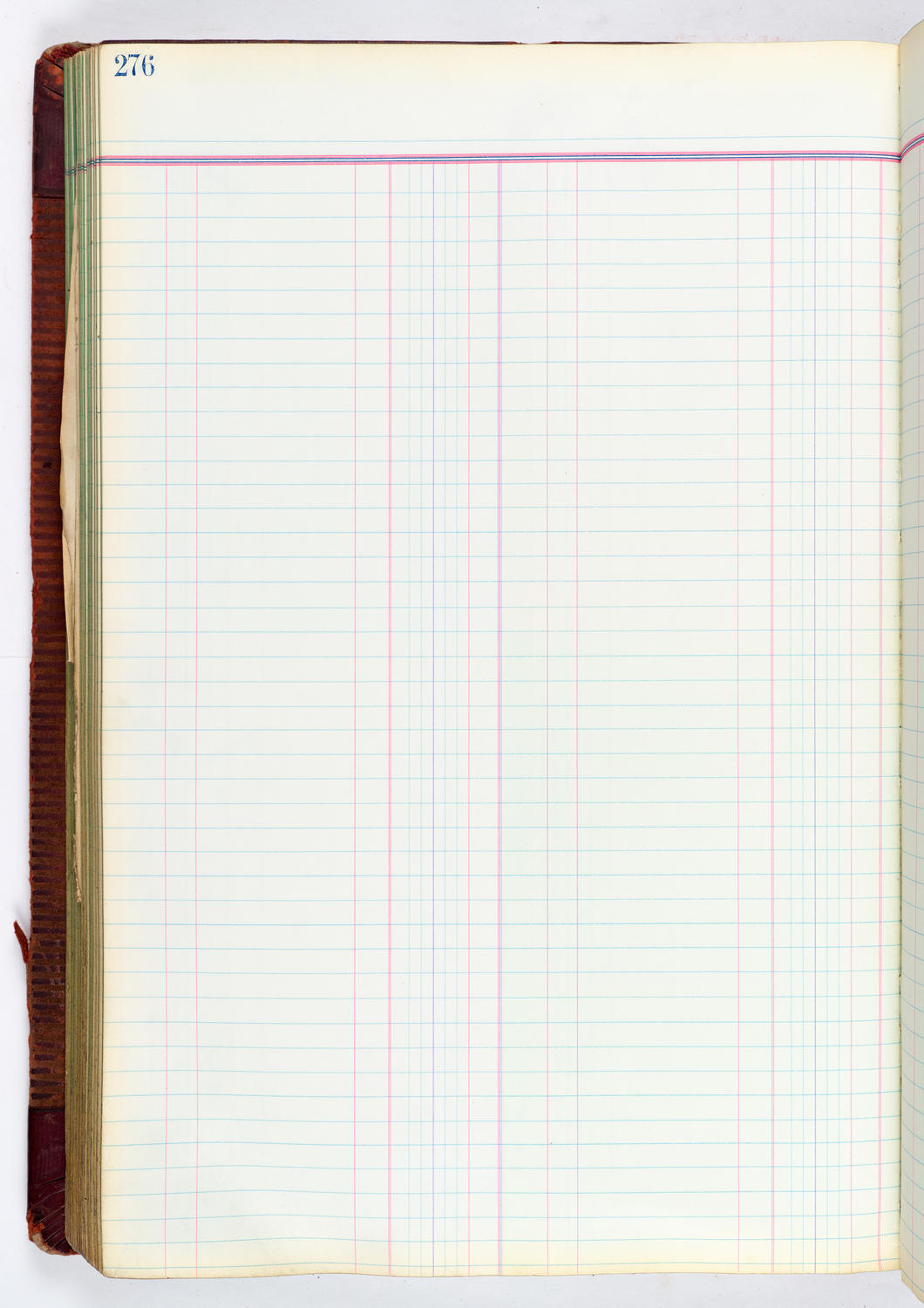 Music Hall Accounting Ledger, volume 4, page 276