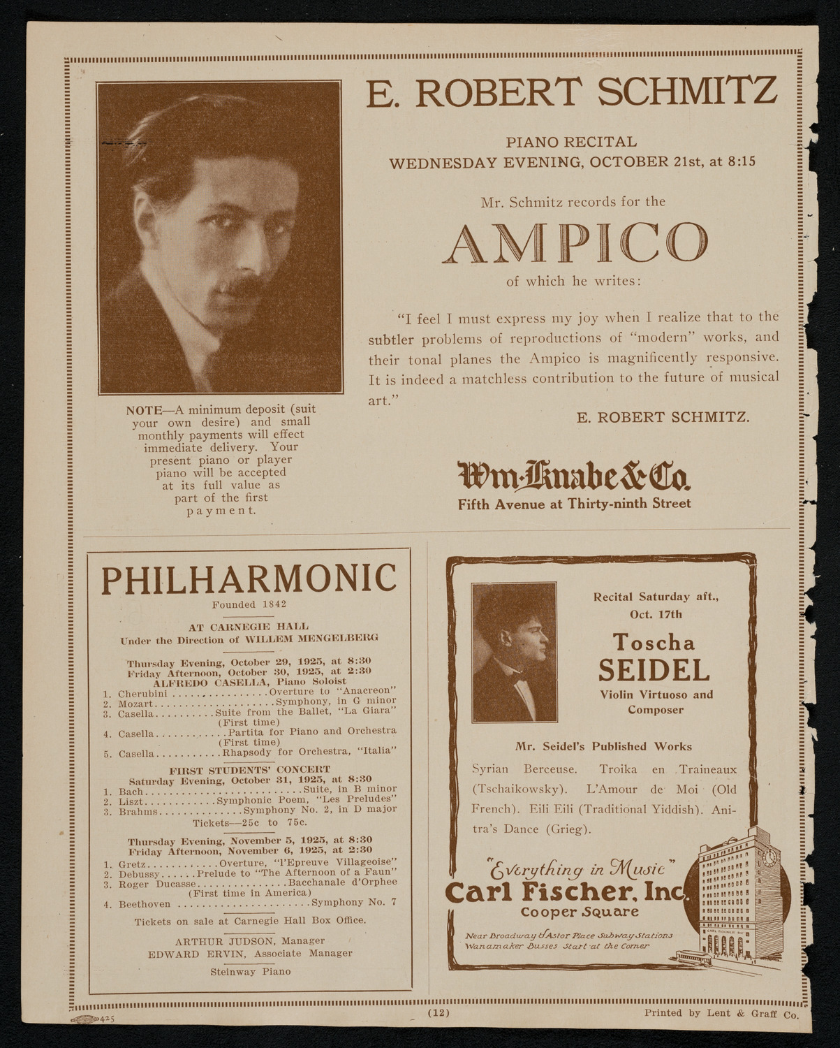 Lecture by Captain Roald Amundsen, October 16, 1925, program page 12