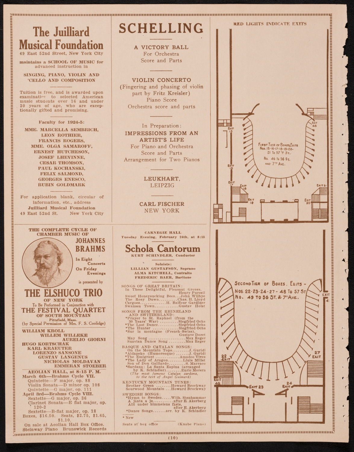 Philadelphia Orchestra, February 17, 1925, program page 10