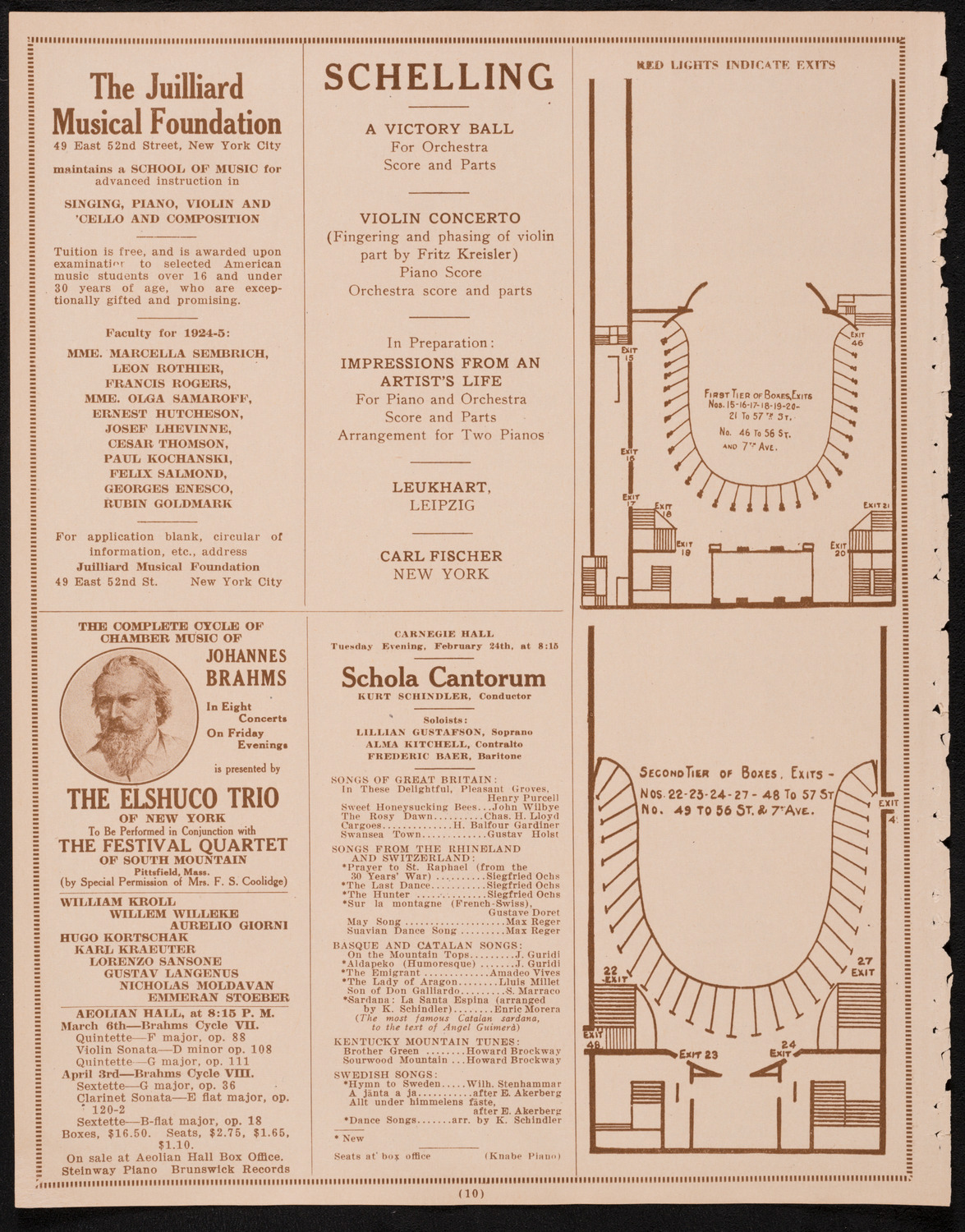 Philadelphia Orchestra, February 17, 1925, program page 10