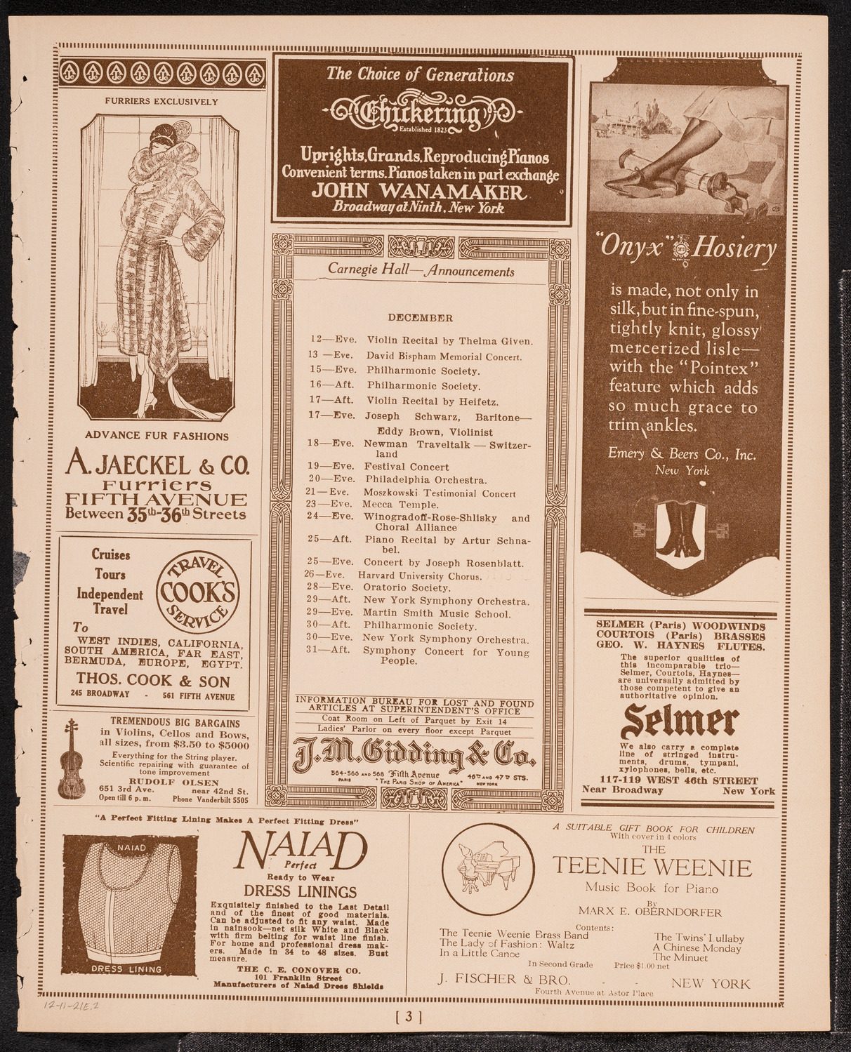 Newman Traveltalks: Norway, Sweden and Denmark, December 11, 1921, program page 3