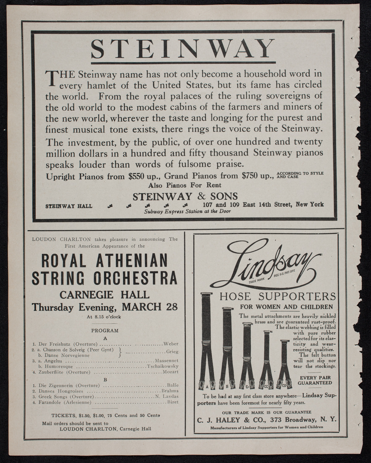 Volpe Symphony Society of New York, March 26, 1912, program page 4