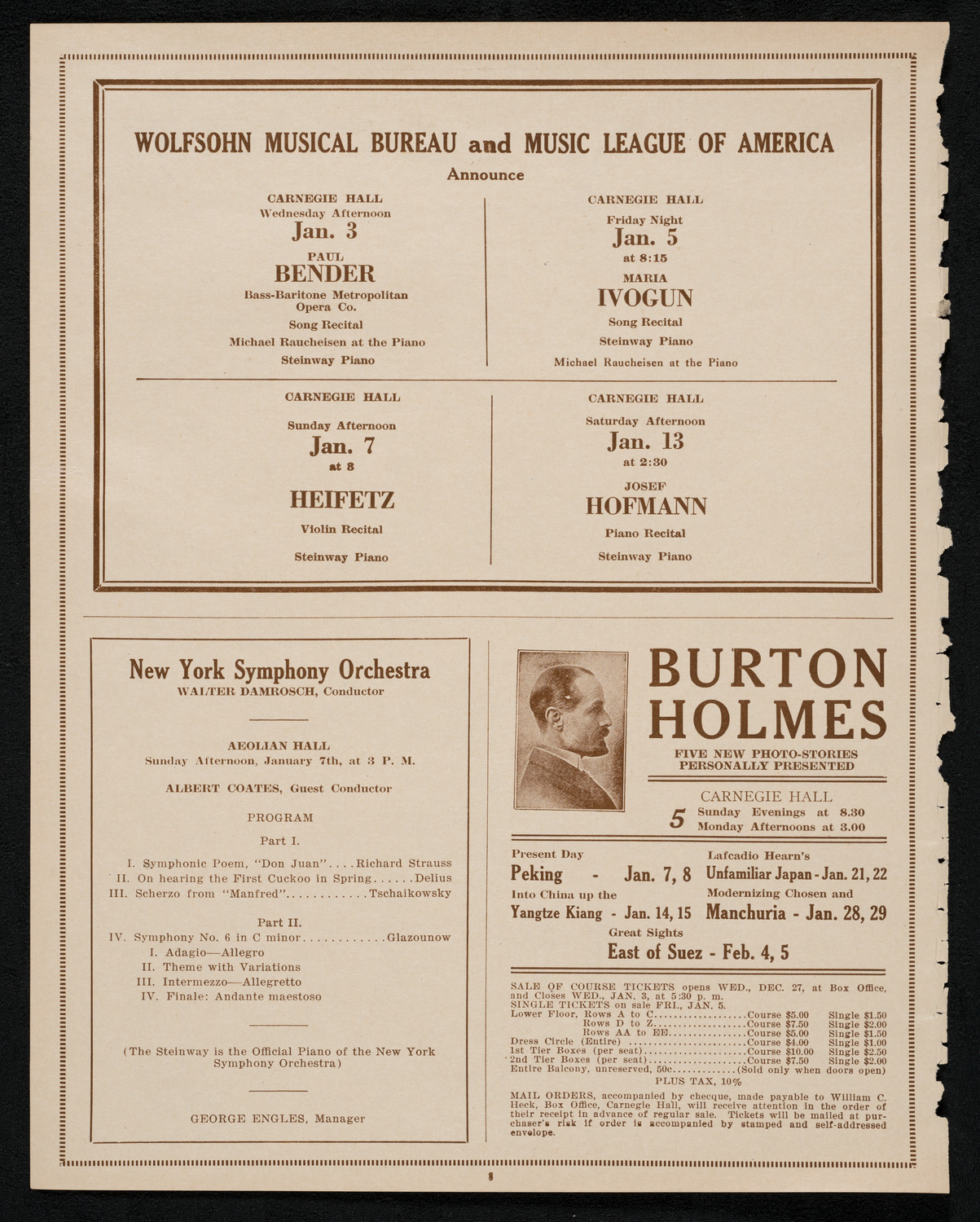 City Symphony Orchestra, January 1, 1923, program page 8