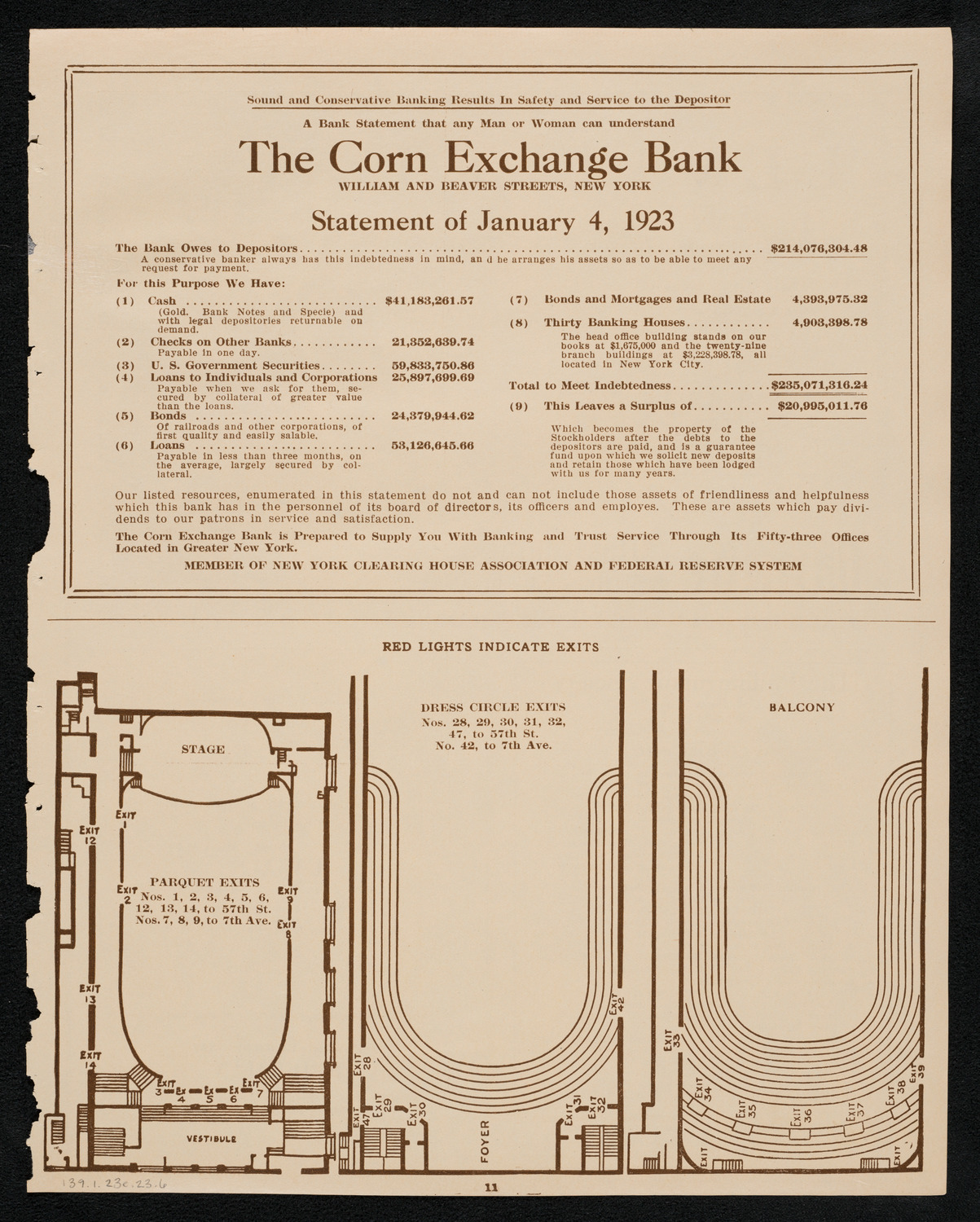 Cleveland Orchestra, January 23, 1923, program page 11