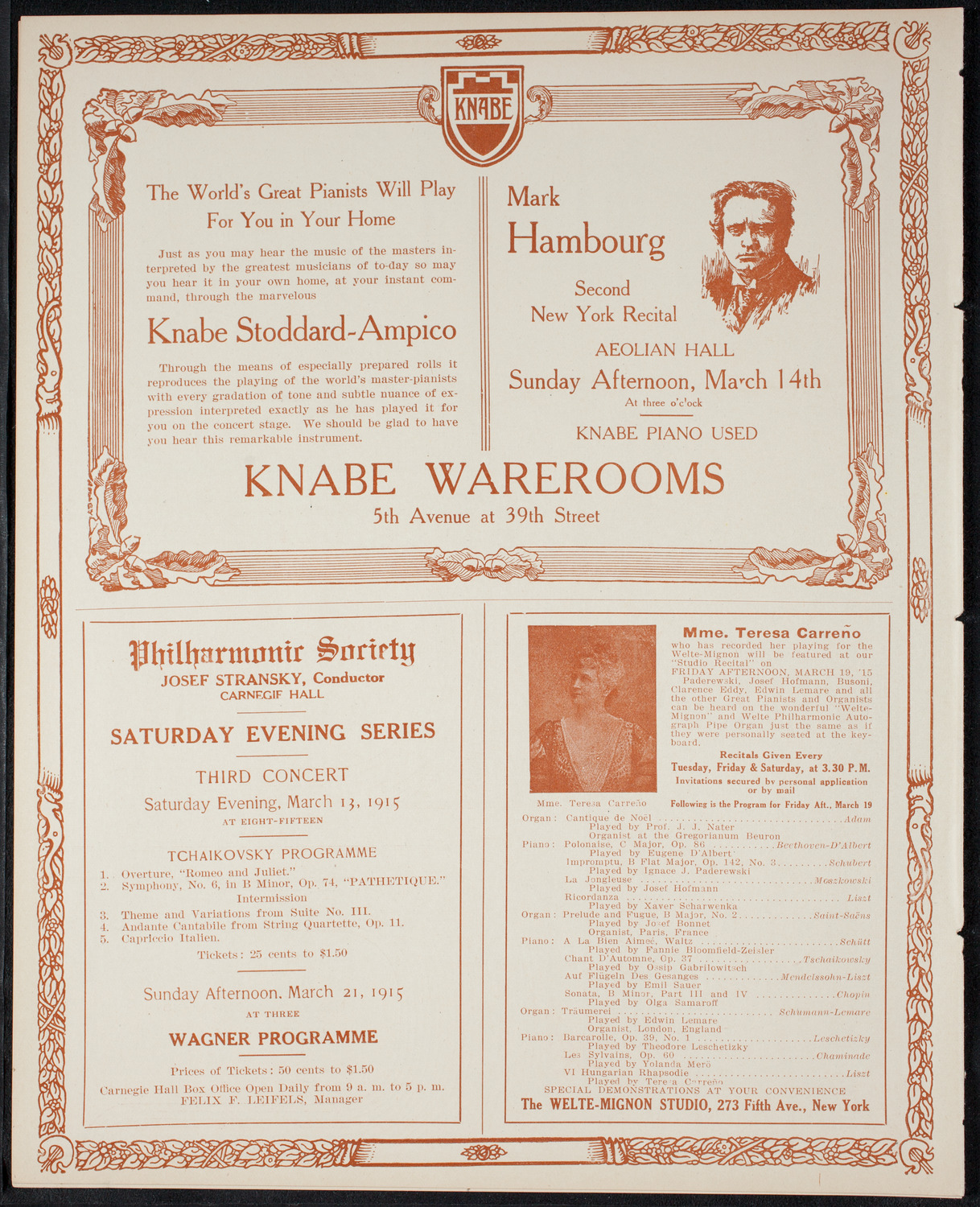 Symphony Concert for Young People, March 13, 1915, program page 12