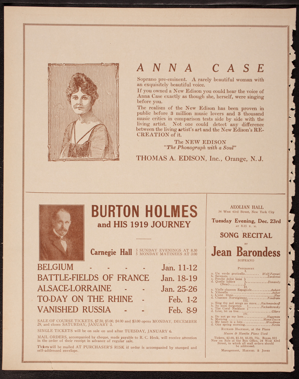 Newman Traveltalks: France Victorious, December 14, 1919, program page 2