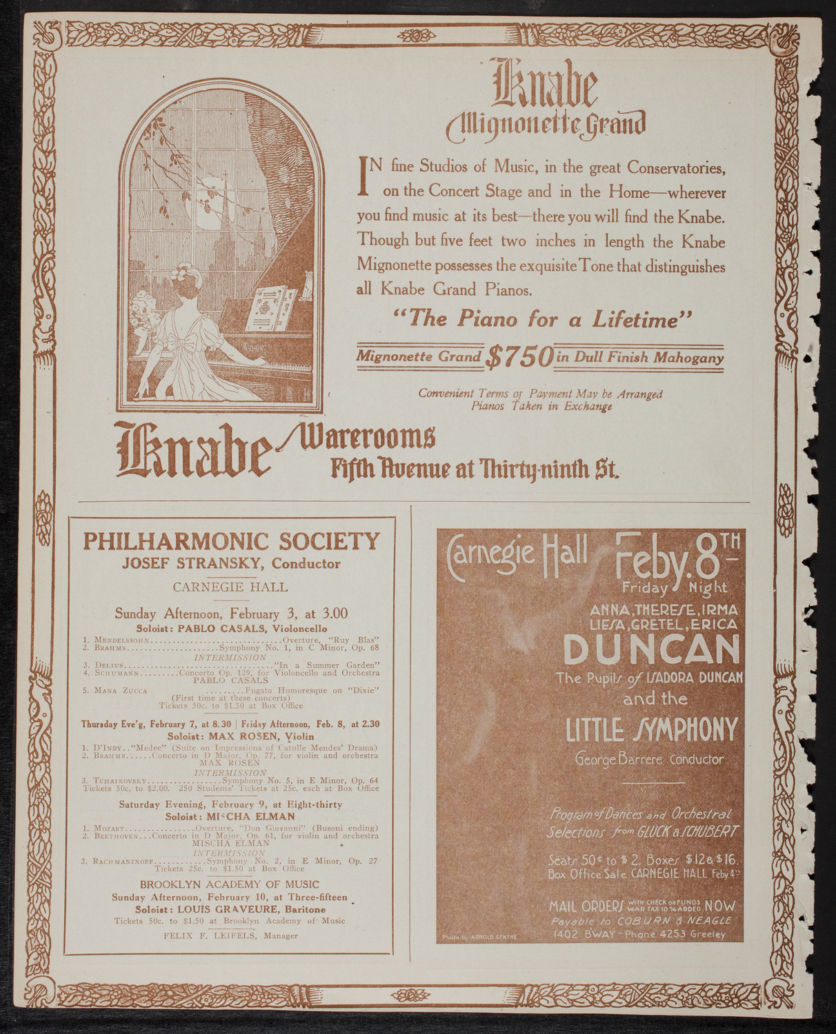 New York Philharmonic, February 1, 1918, program page 12