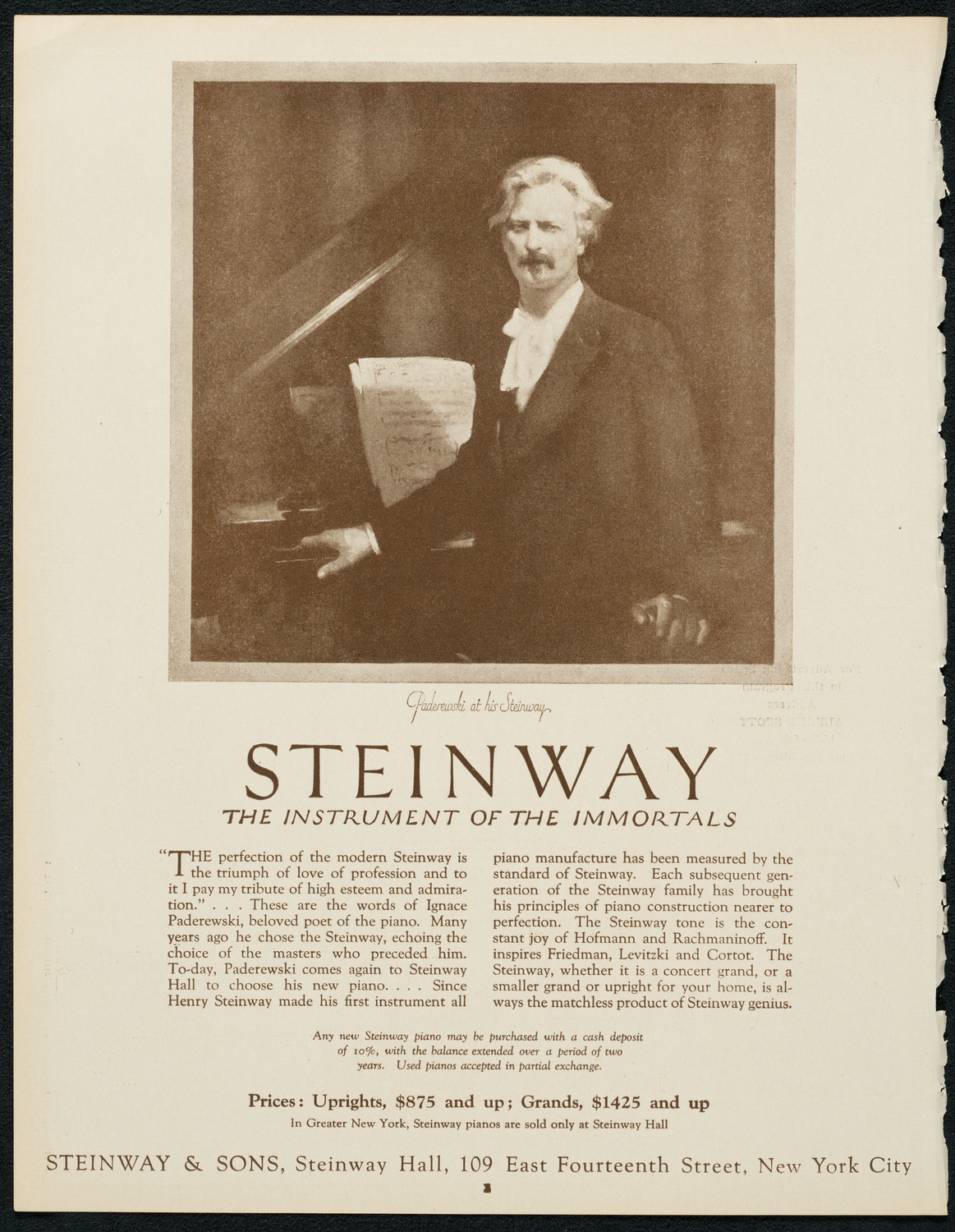 New York Philharmonic, December 28, 1923, program page 4