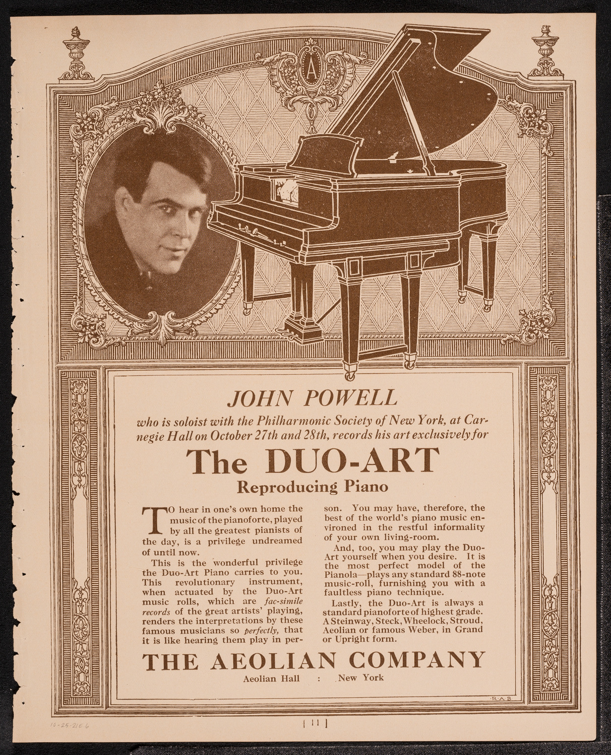 Luella Meluis, Soprano, October 25, 1921, program page 11