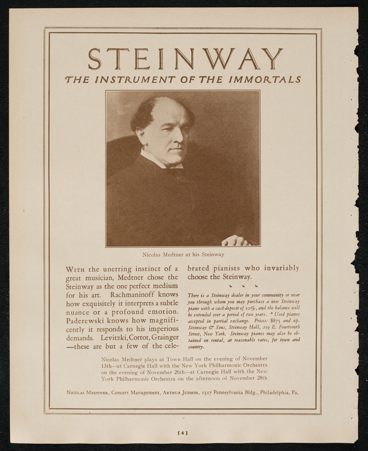 New York Philharmonic Students' Concert, November 12, 1924, program page 4