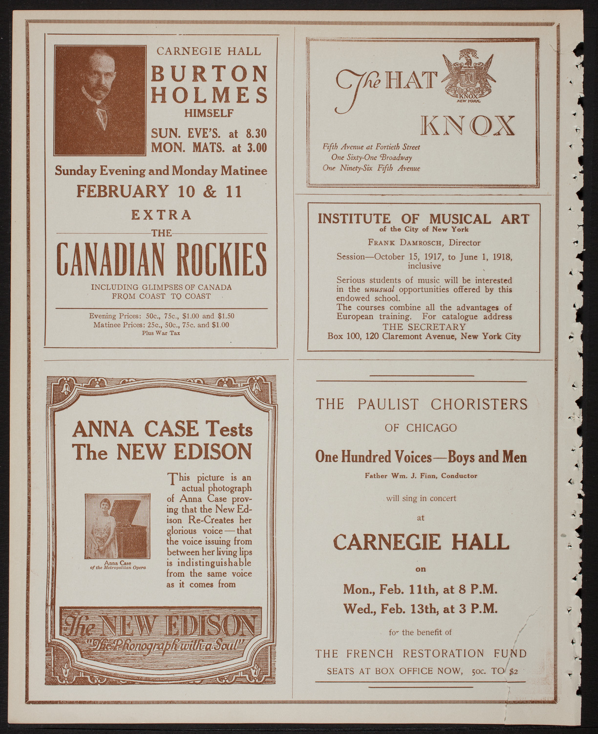 New York Philharmonic, February 7, 1918, program page 2