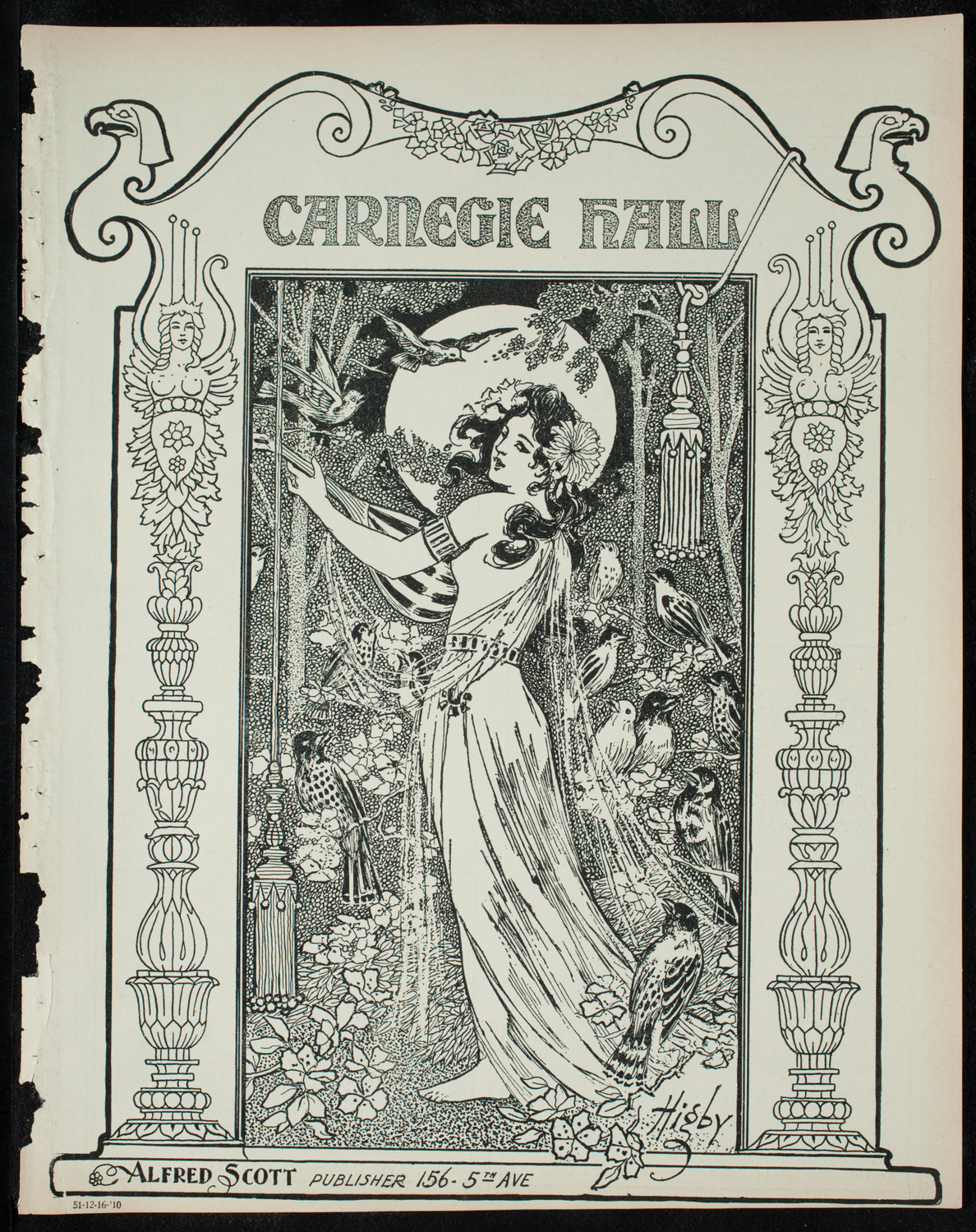 New York Philharmonic, December 16, 1910, program page 1