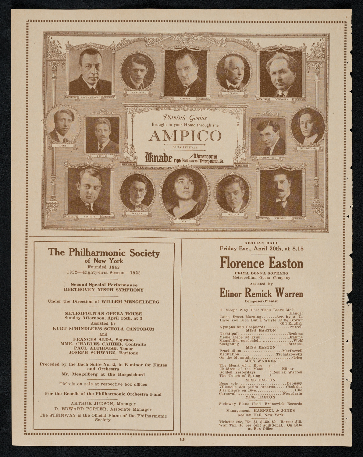 Harvard Glee Club, April 14, 1923, program page 12