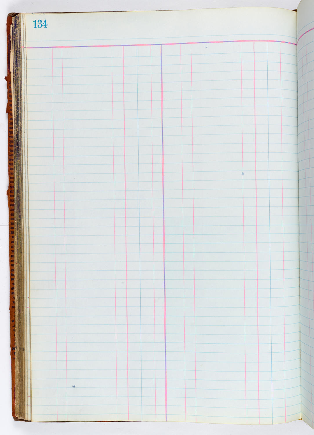 Music Hall Accounting Ledger, volume 1, page 134