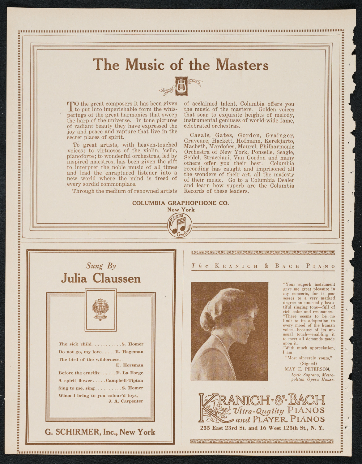 Isa Kremer, Soprano, November 12, 1922, program page 6