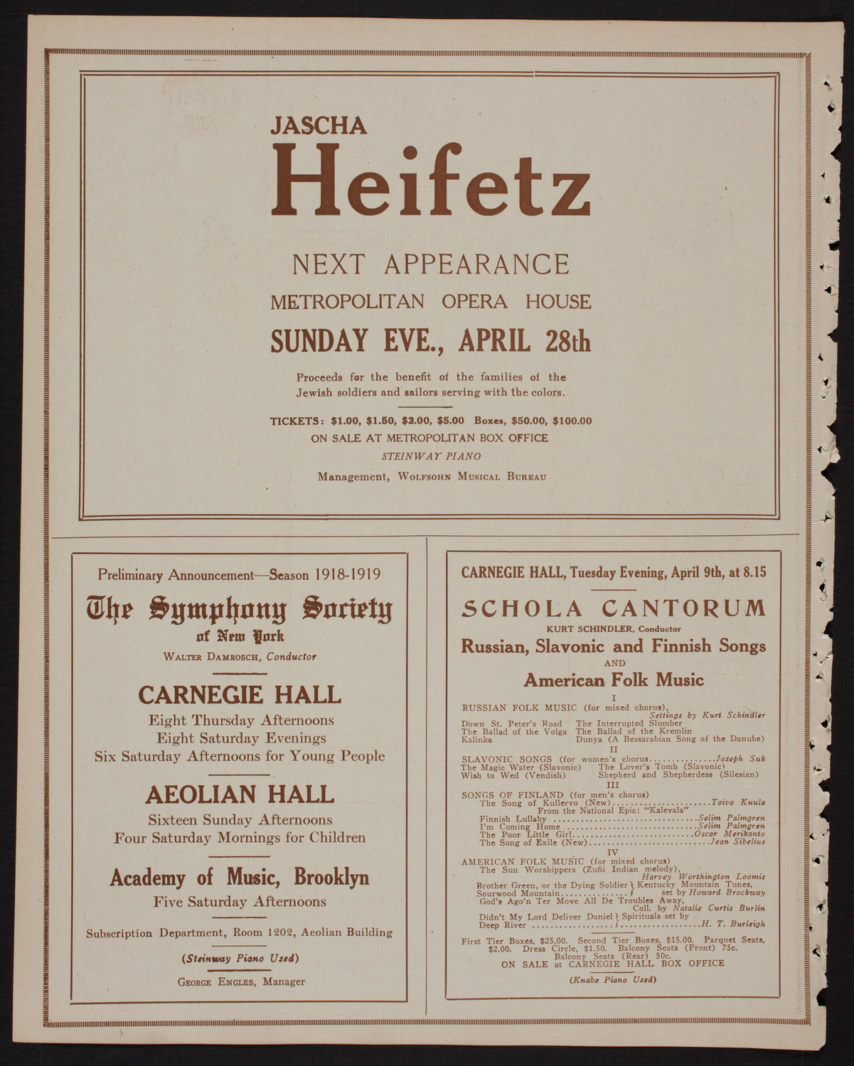 Benefit: Rand School of Social Science, April 6, 1918, program page 8
