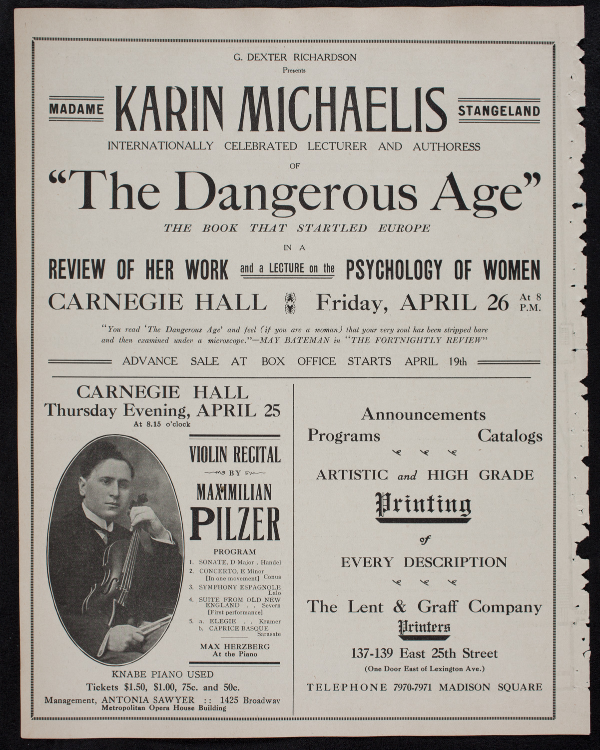 MacDowell Chorus, April 17, 1912, program page 10