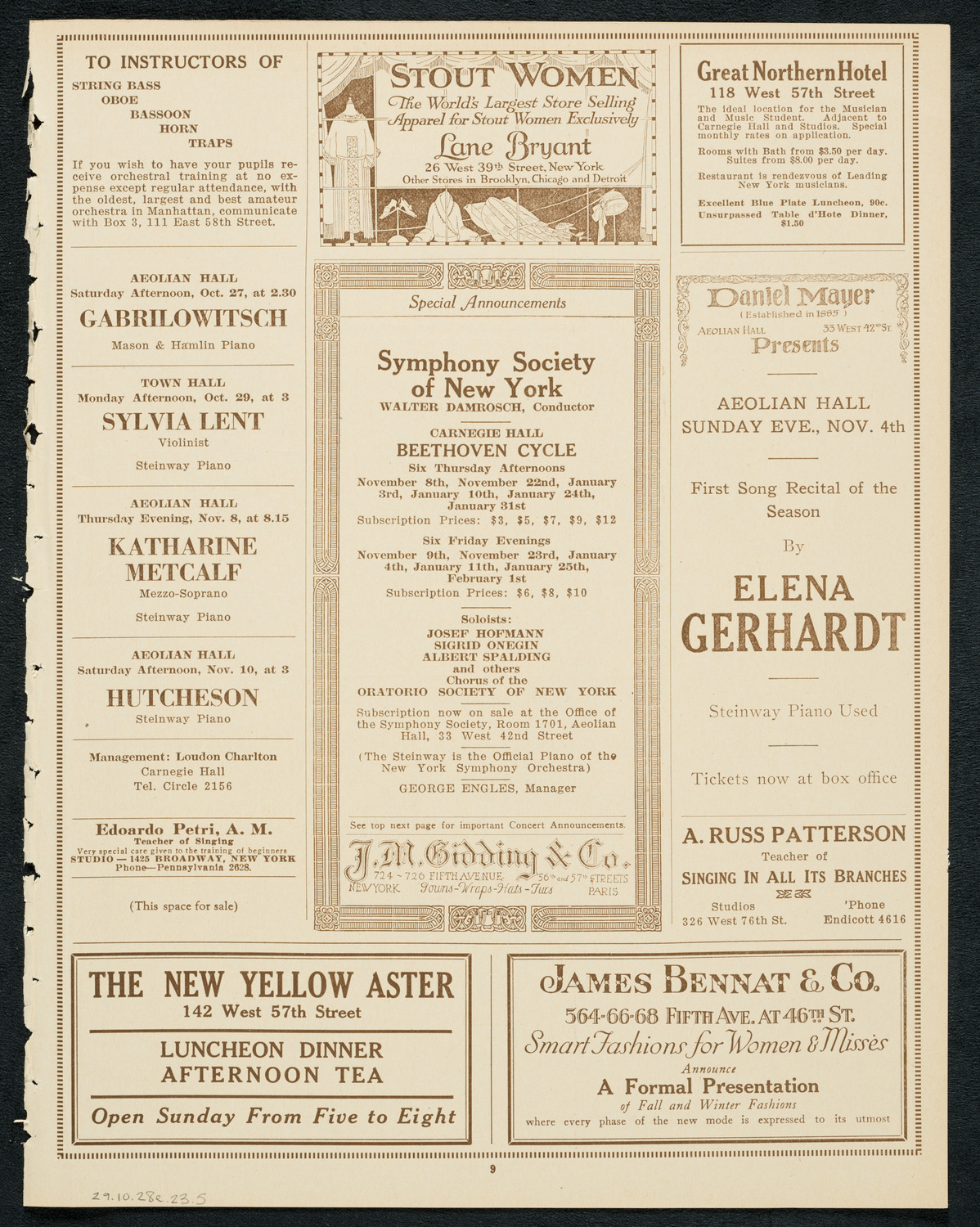 Operatic Concert and First Showing of "The Sons of Italy" ("I figli d'Italia"), October 28, 1923, program page 9