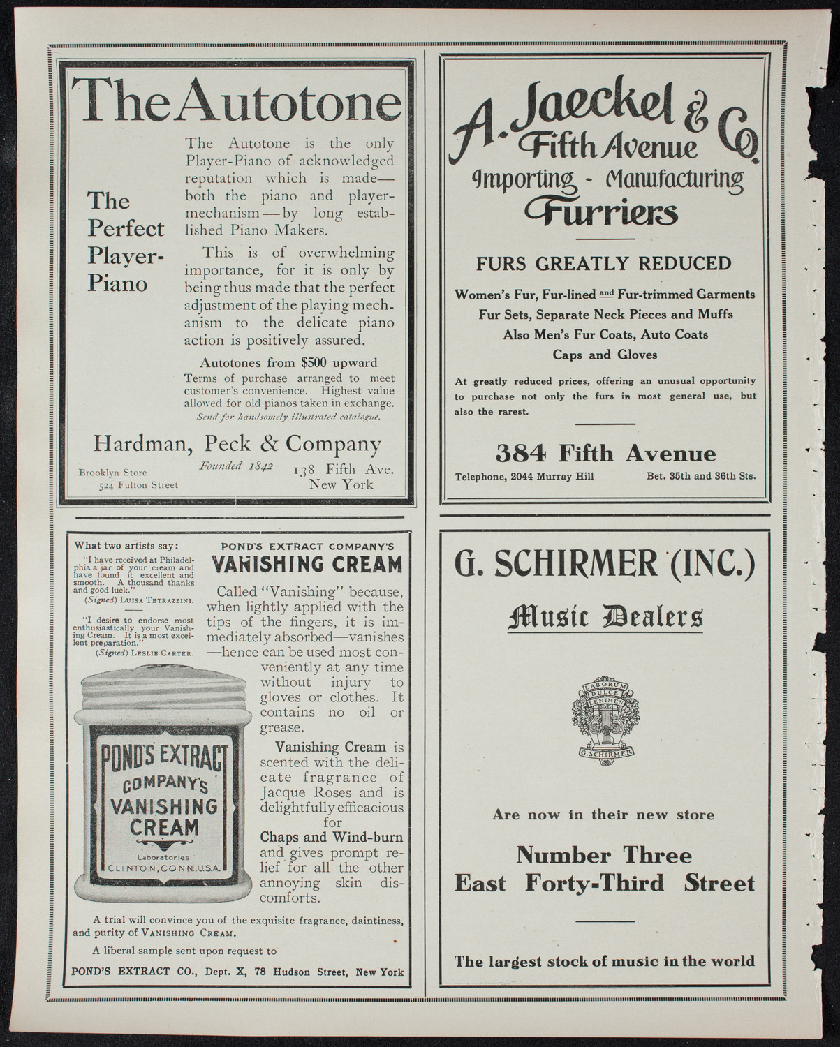 New York Philharmonic, January 15, 1911, program page 8