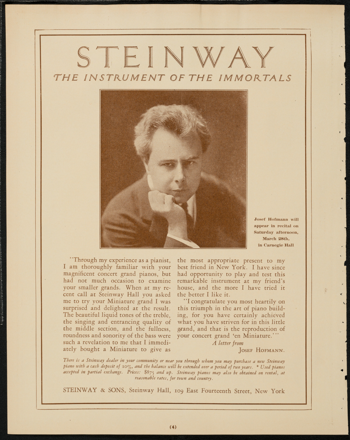 Frieda Hempel, Soprano, March 25, 1925, program page 4