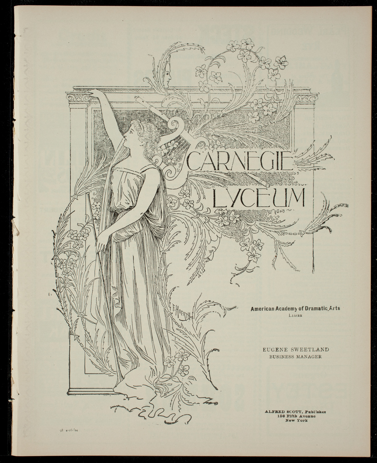 Young People's Society of Holy Trinity Church, April 26, 1904, program page 1