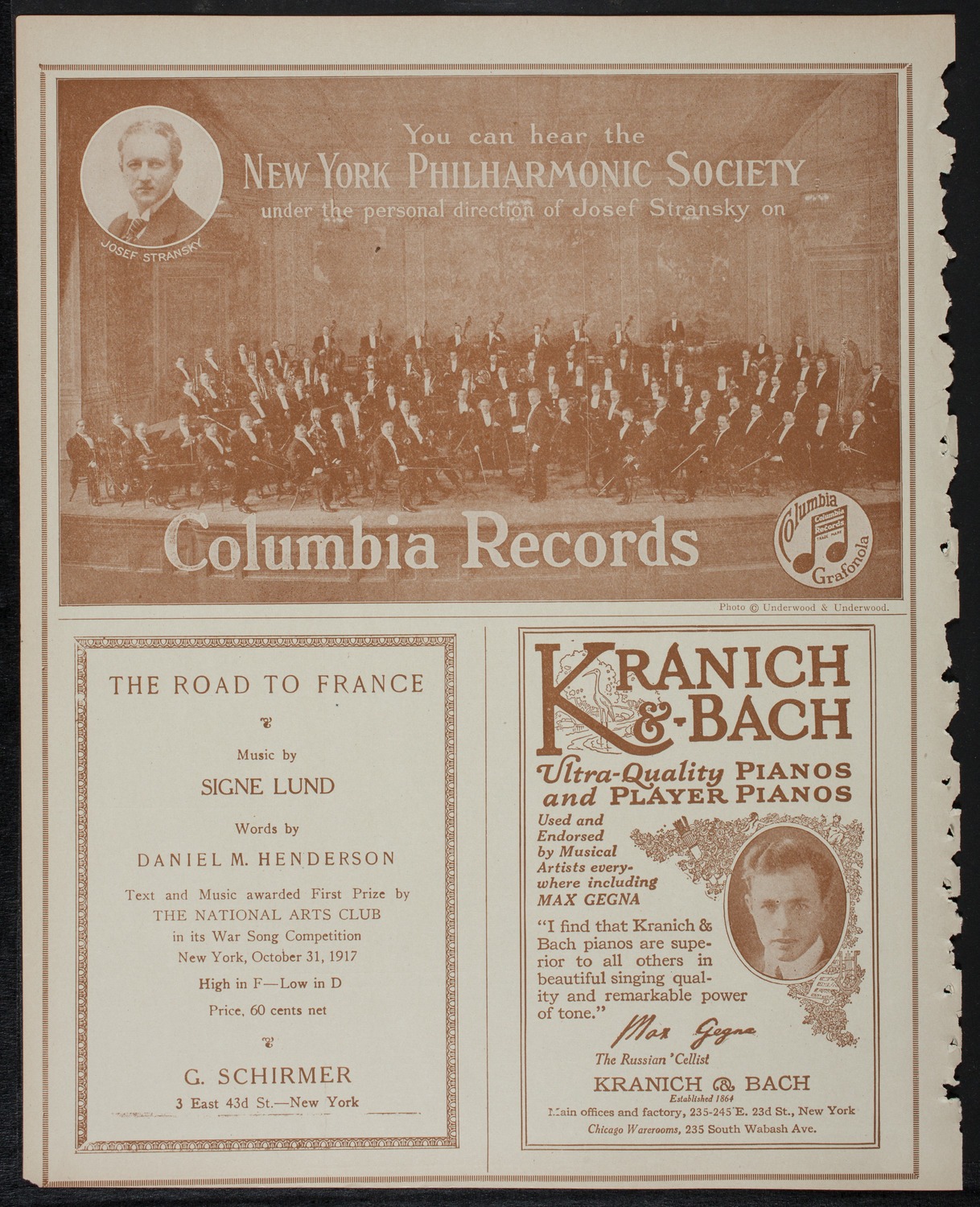 New York Philharmonic: Beethoven-Brahms Festival, January 20, 1918, program page 6