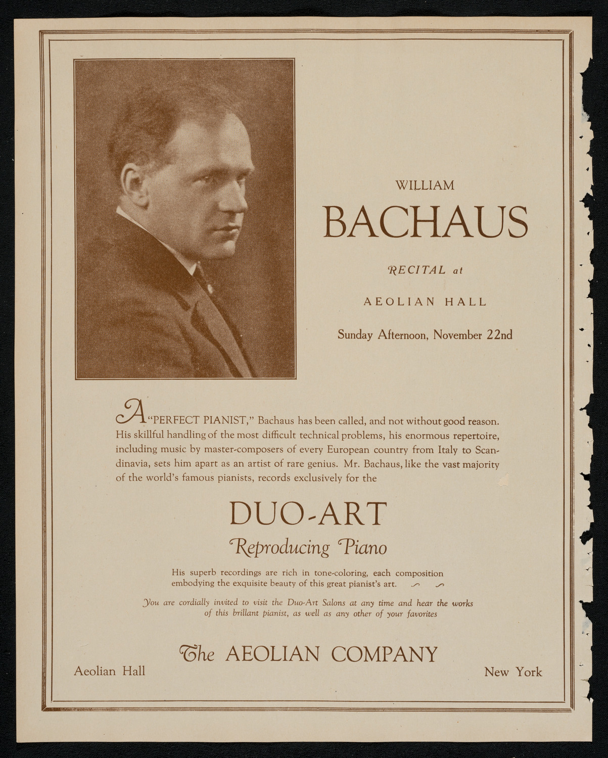 New York Philharmonic, November 19, 1925, program page 2