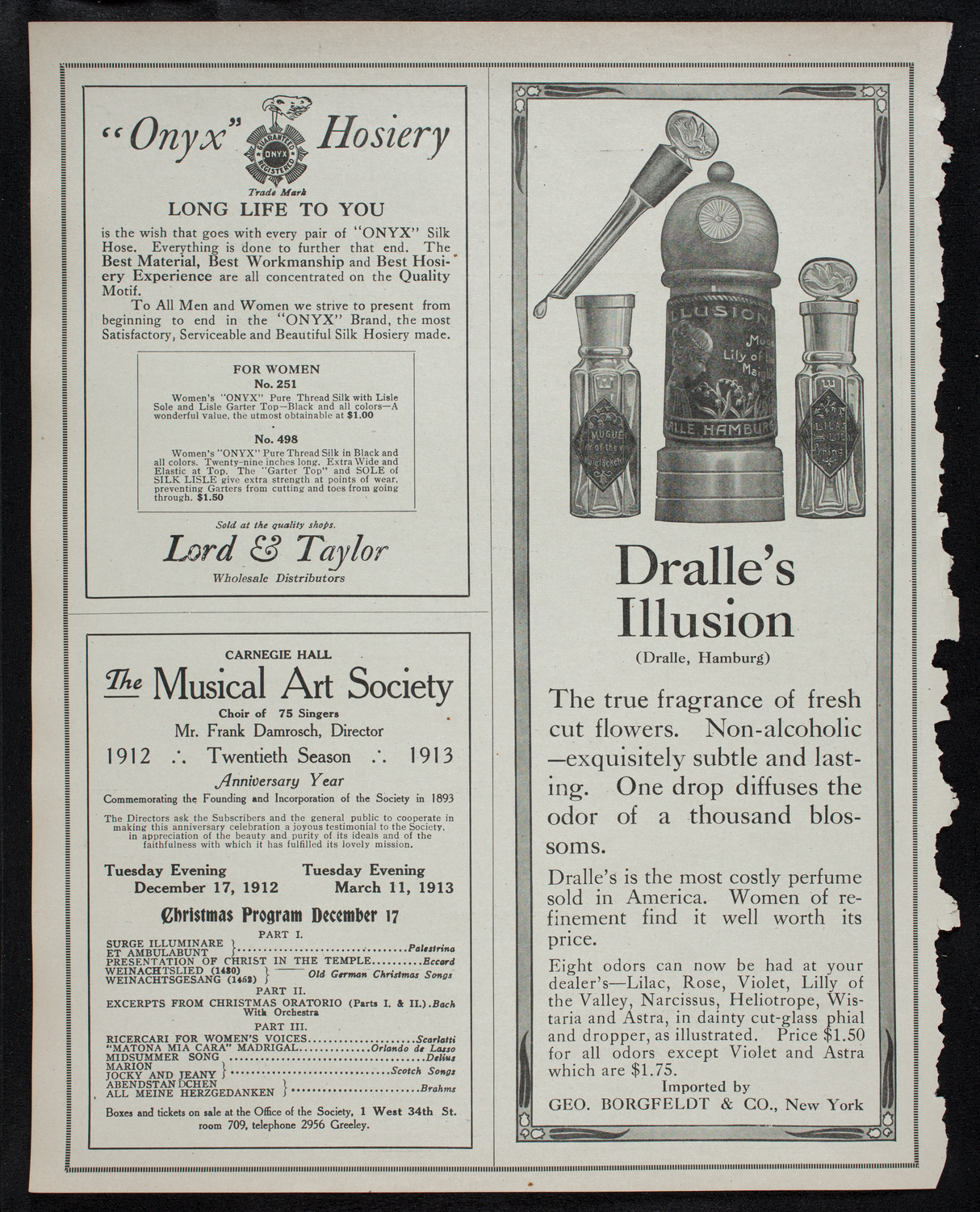 New York Philharmonic, December 1, 1912, program page 8