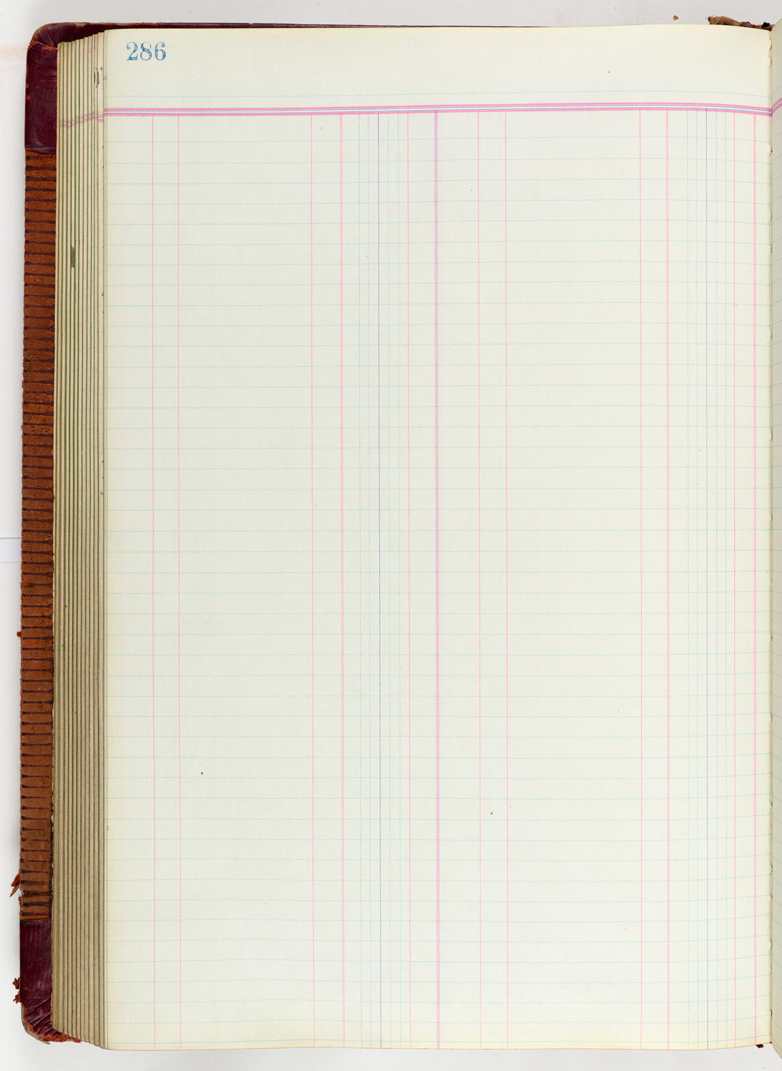 Music Hall Accounting Ledger Journal, volume 6, page 286