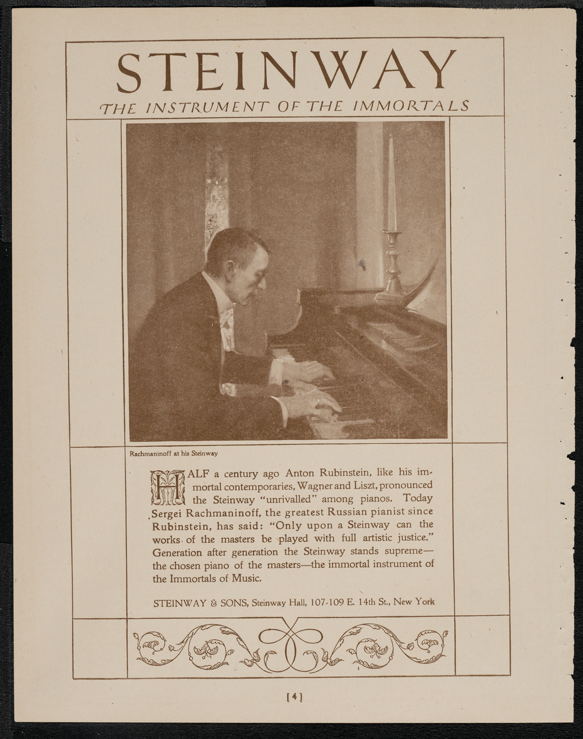 Alfred Mirovitch, Piano, May 13, 1921, program page 4