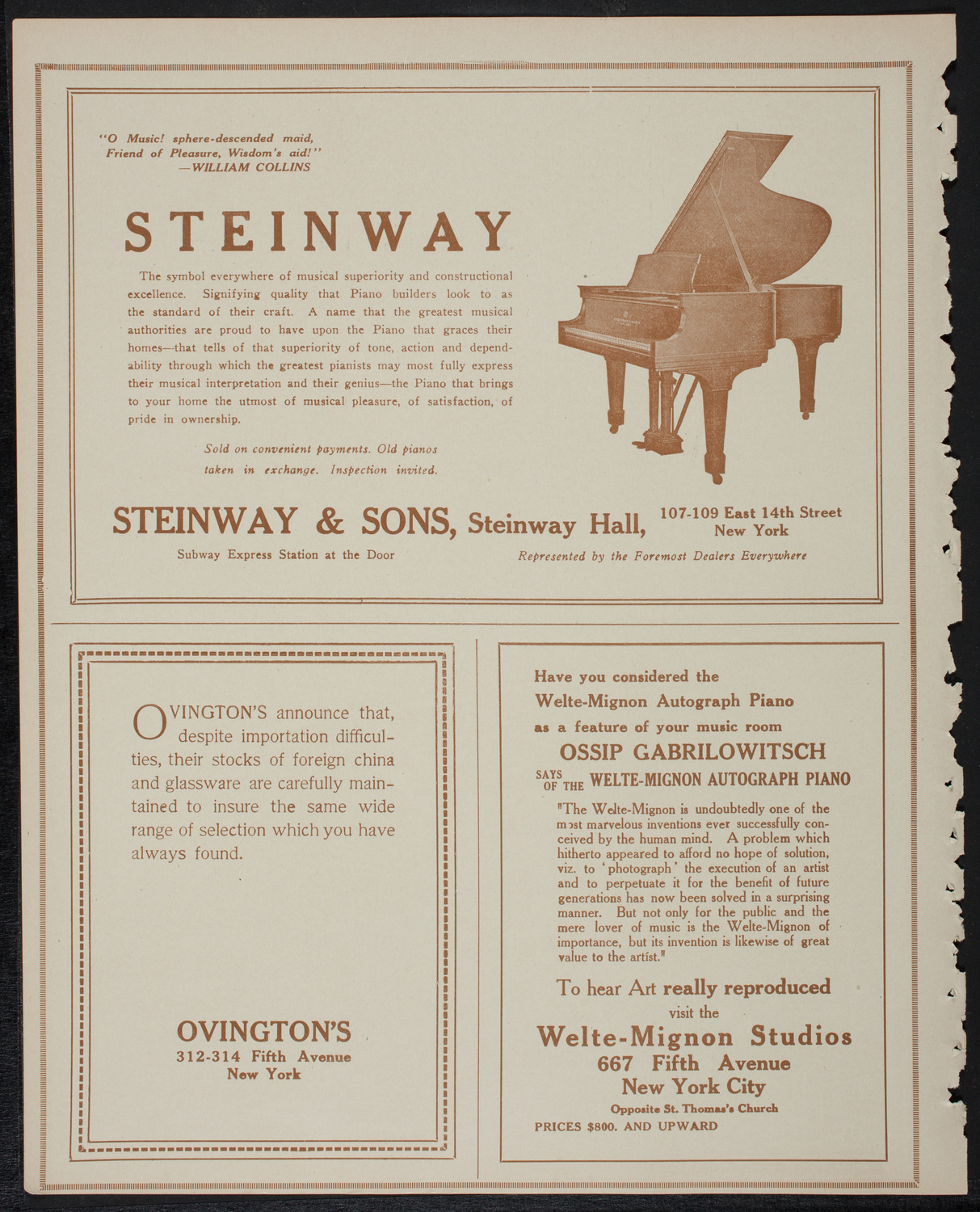 New York Philharmonic: Beethoven-Brahms Festival, January 20, 1918, program page 4