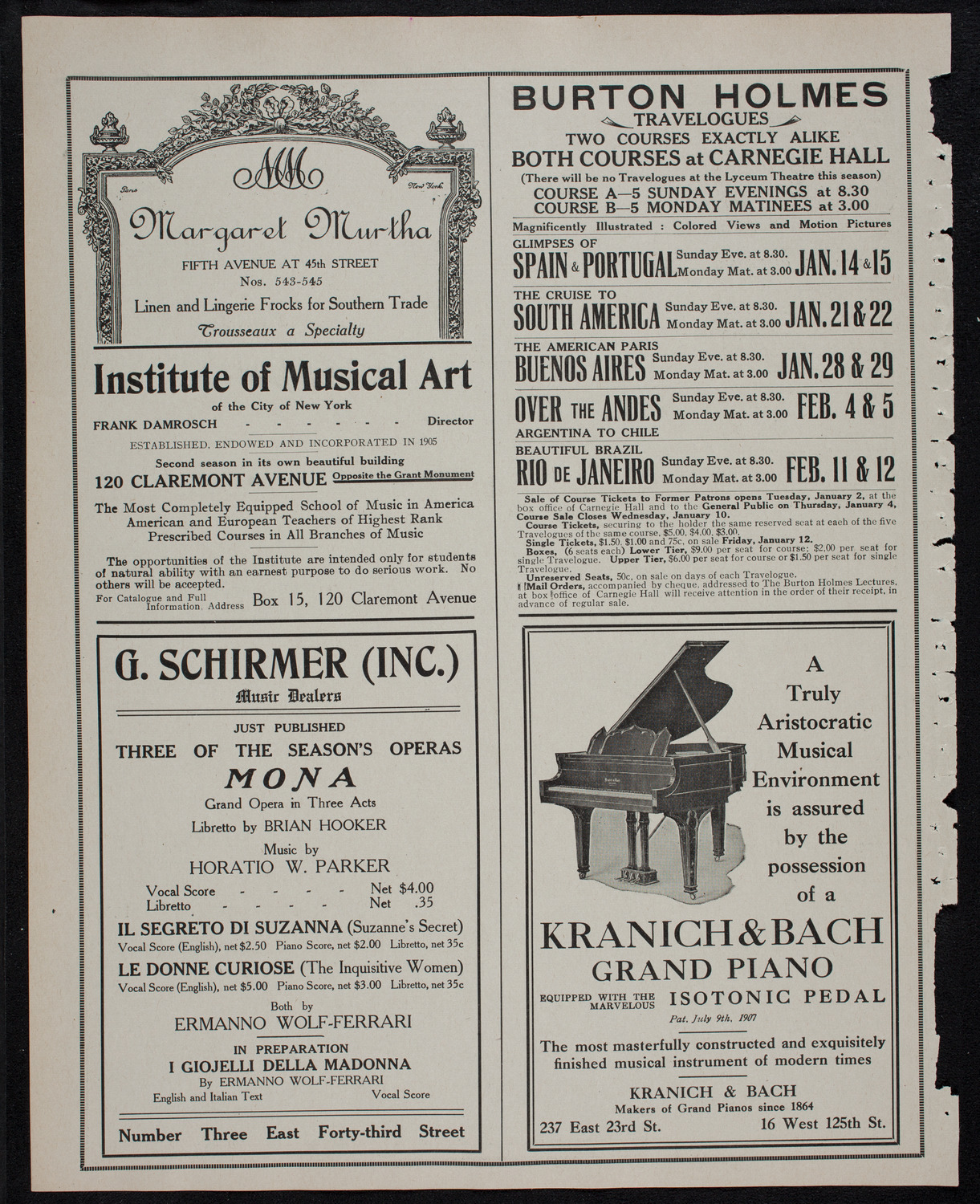 Oratorio Society of New York, December 29, 1911, program page 6