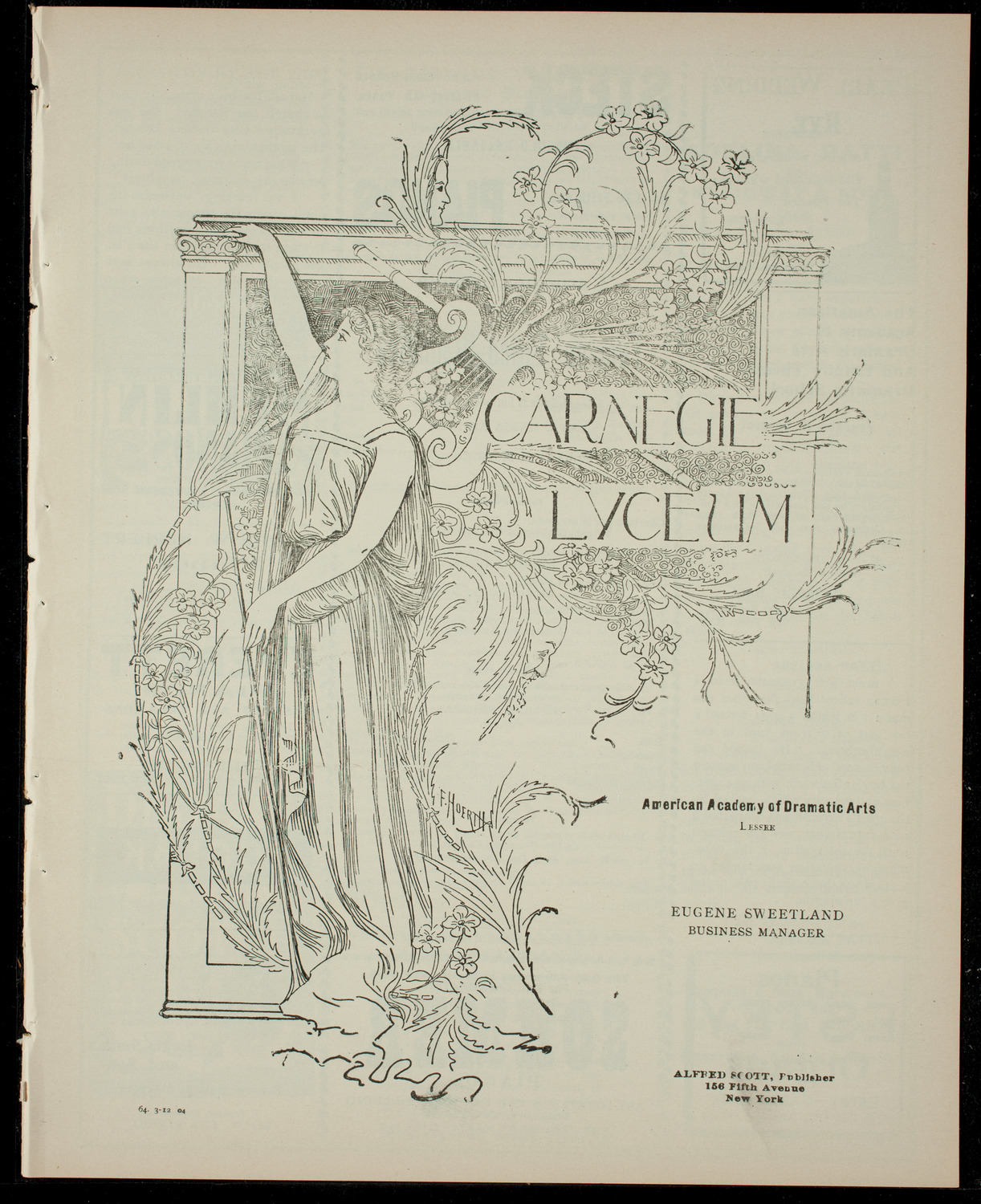 Benefit: Maria Azpiroz, March 12, 1904, program page 1