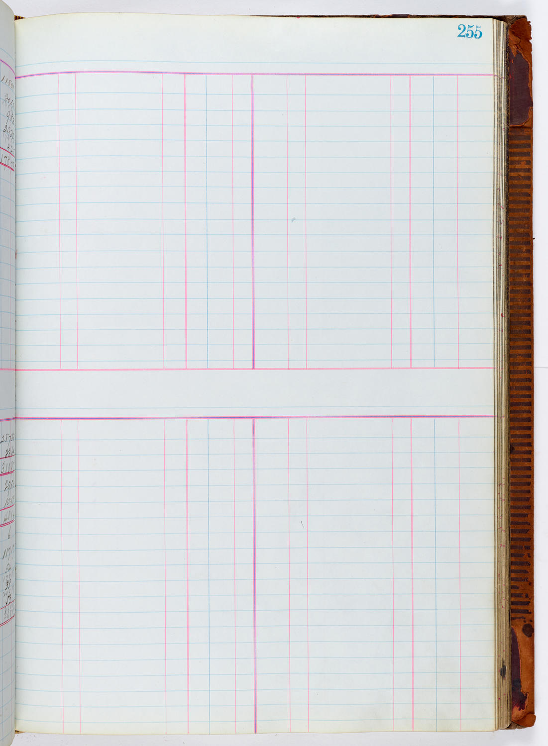 Music Hall Accounting Ledger, volume 1, page 255