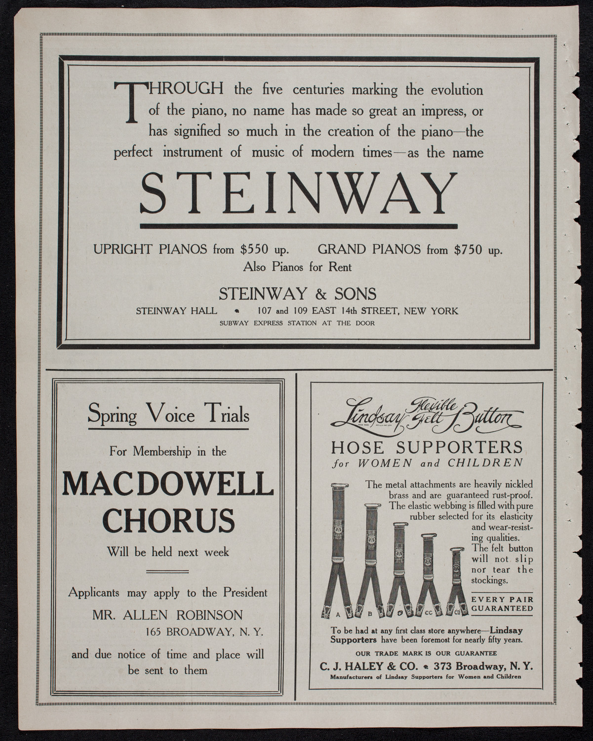 Graduation: Packard Commercial School, May 27, 1912, program page 4