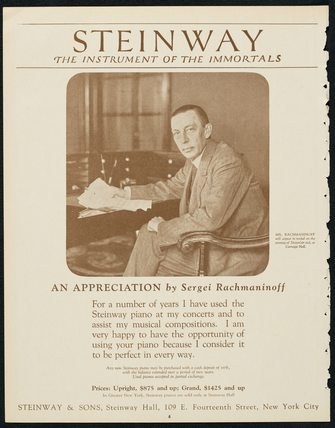 Boston Symphony Orchestra, December 1, 1923, program page 4