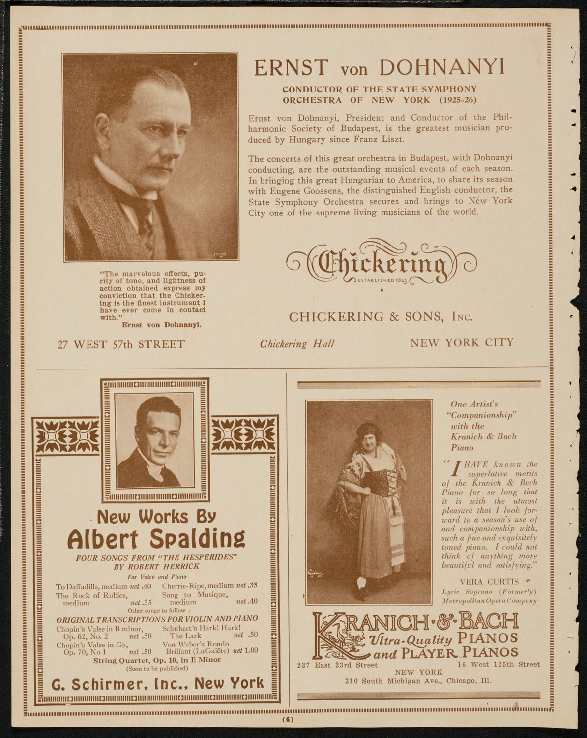 Benefit: St. Andrews One Cent Coffee Stands Society, April 23, 1925, program page 6