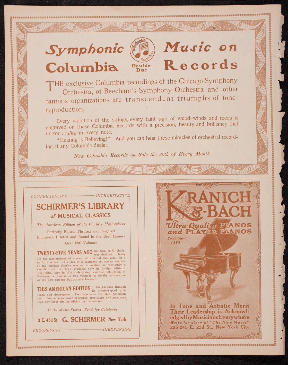 New York Philharmonic, October 26, 1916, program page 6