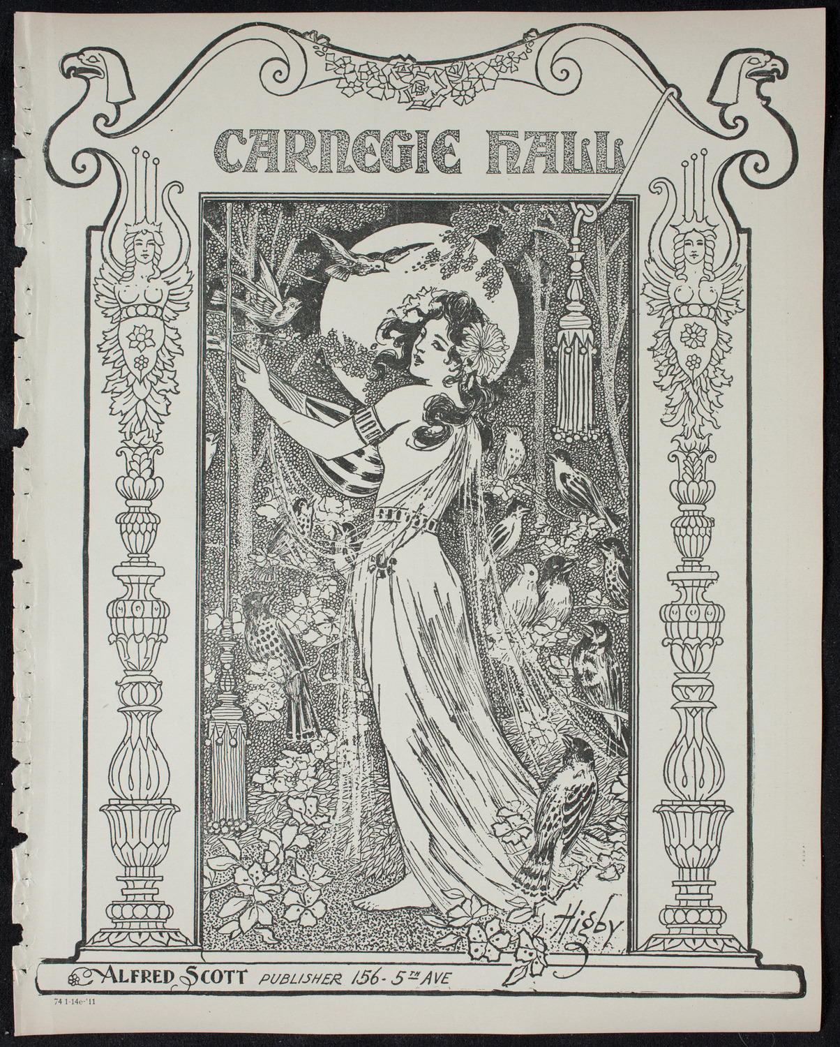 New York Symphony Orchestra: Benefit for the Council of Jewish Women, New York Section, January 14, 1911, program page 1