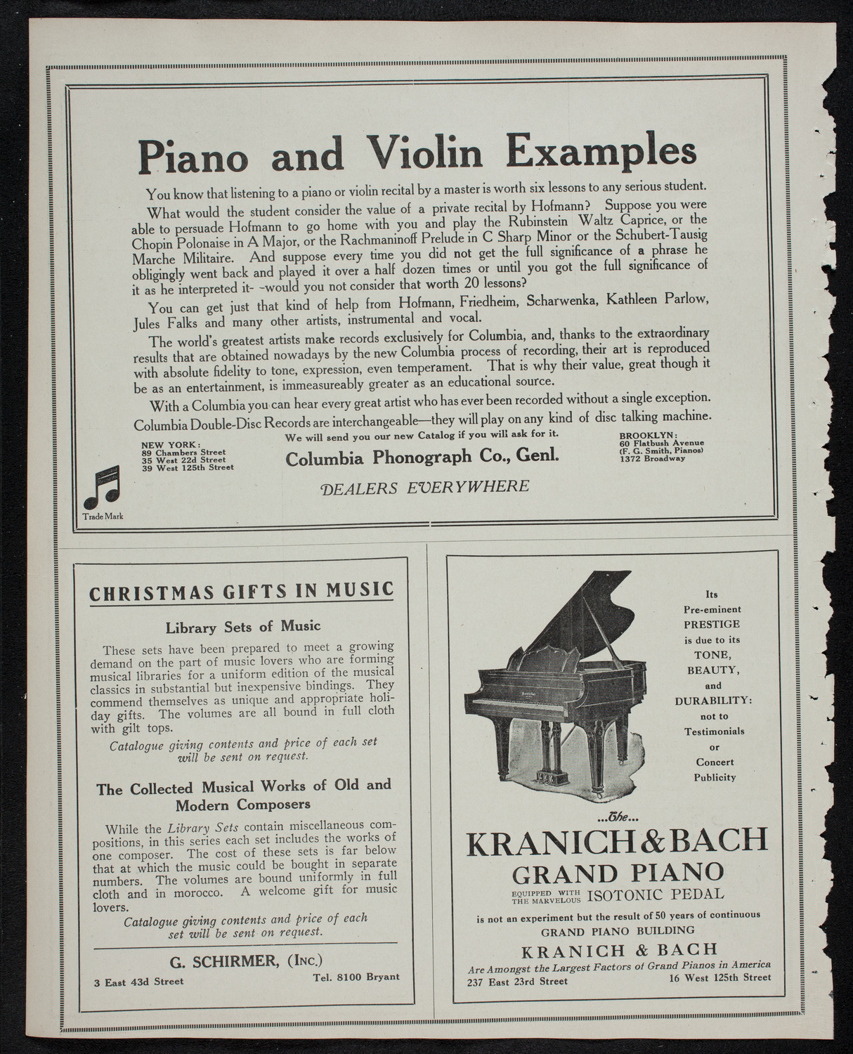 Leopold Godowsky, Piano, December 18, 1912, program page 6