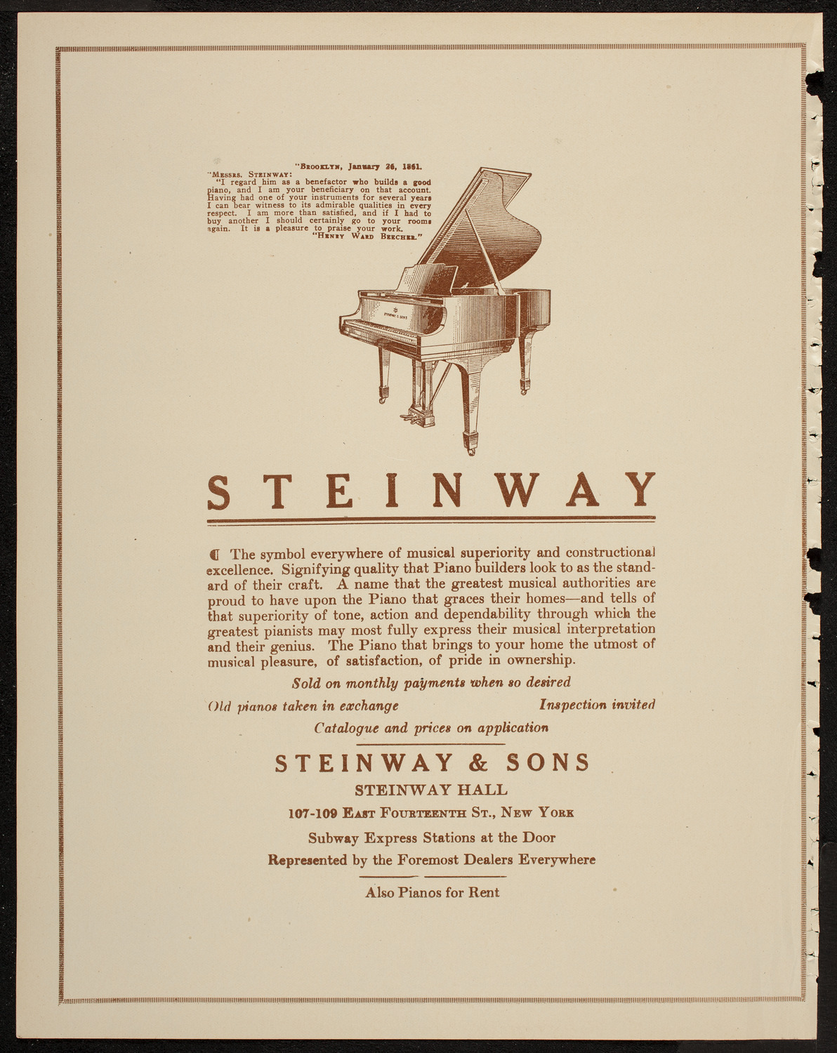 New York Philharmonic, March 28, 1920, program page 4