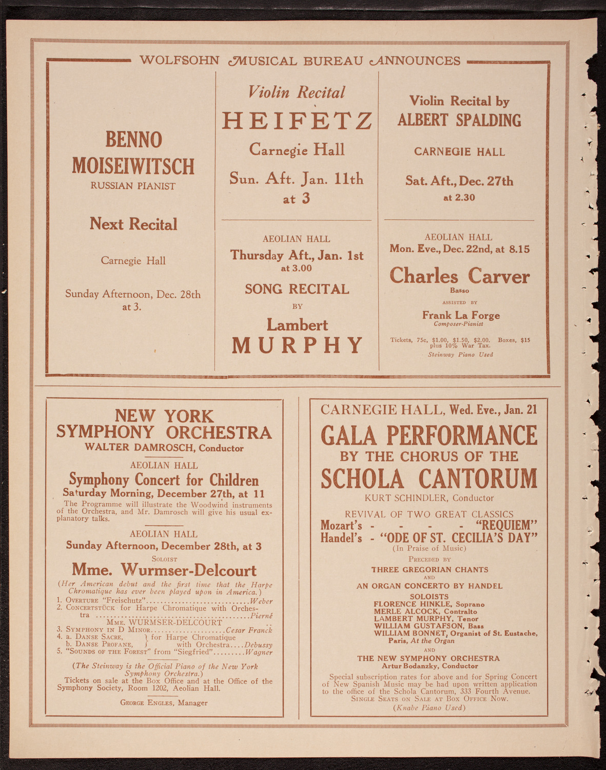 Italian Lyric Federation Vocal and Instrumental Concert, December 20, 1919, program page 8