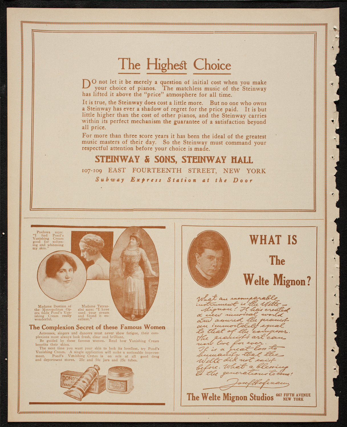 Home Symphony Concert: New York Philharmonic, January 24, 1917, program page 4