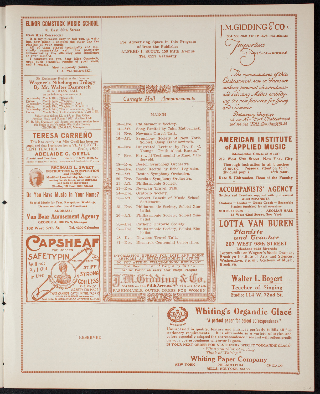 Symphony Concert for Young People, March 13, 1915, program page 3