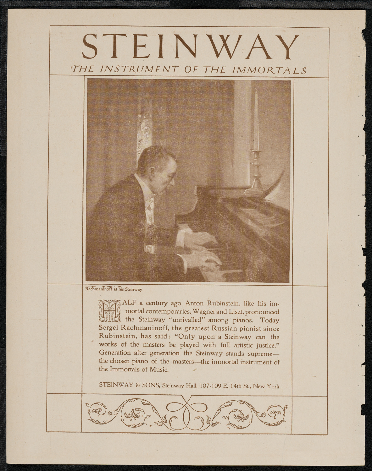 Mischa Levitzki, Piano, March 7, 1921, program page 4